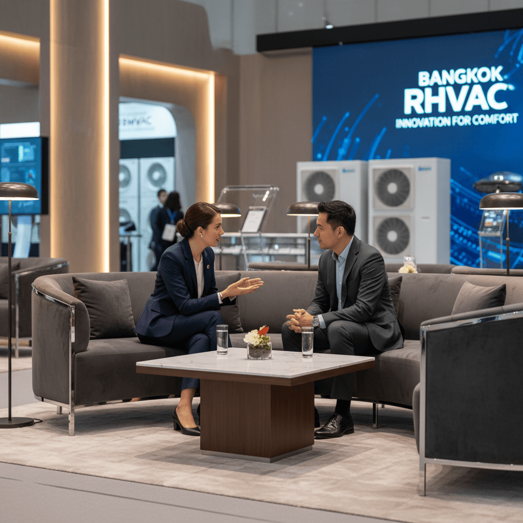 VIP attendee in exclusive Bangkok RHVAC lounge