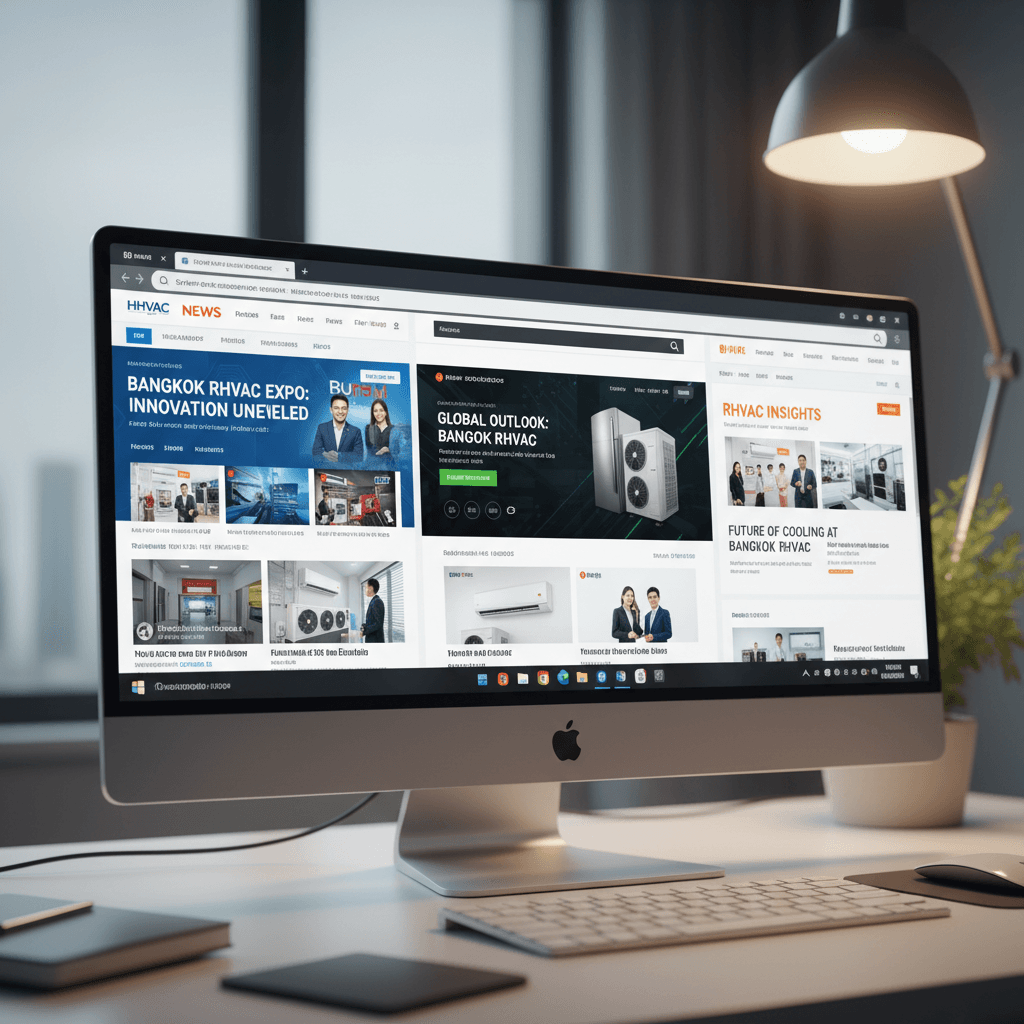 Online news coverage of Bangkok RHVAC displayed on digital platforms