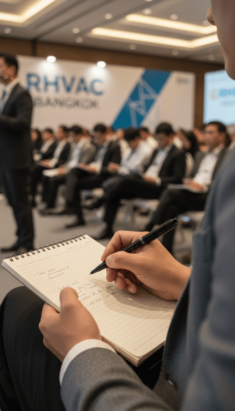 Media professional documenting Bangkok RHVAC event